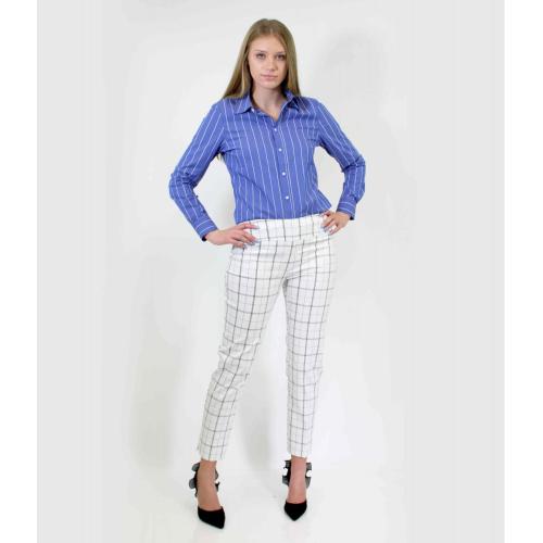 Dames Bengaline broek met garen geverfd