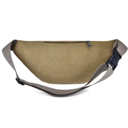 Wholesale Custom Logo Sport Fanny Pack Canvas Waist Bag for Men