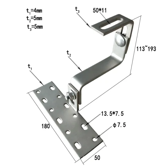 Adjustable A2 Solar Tile Roof Hook for Wholesale