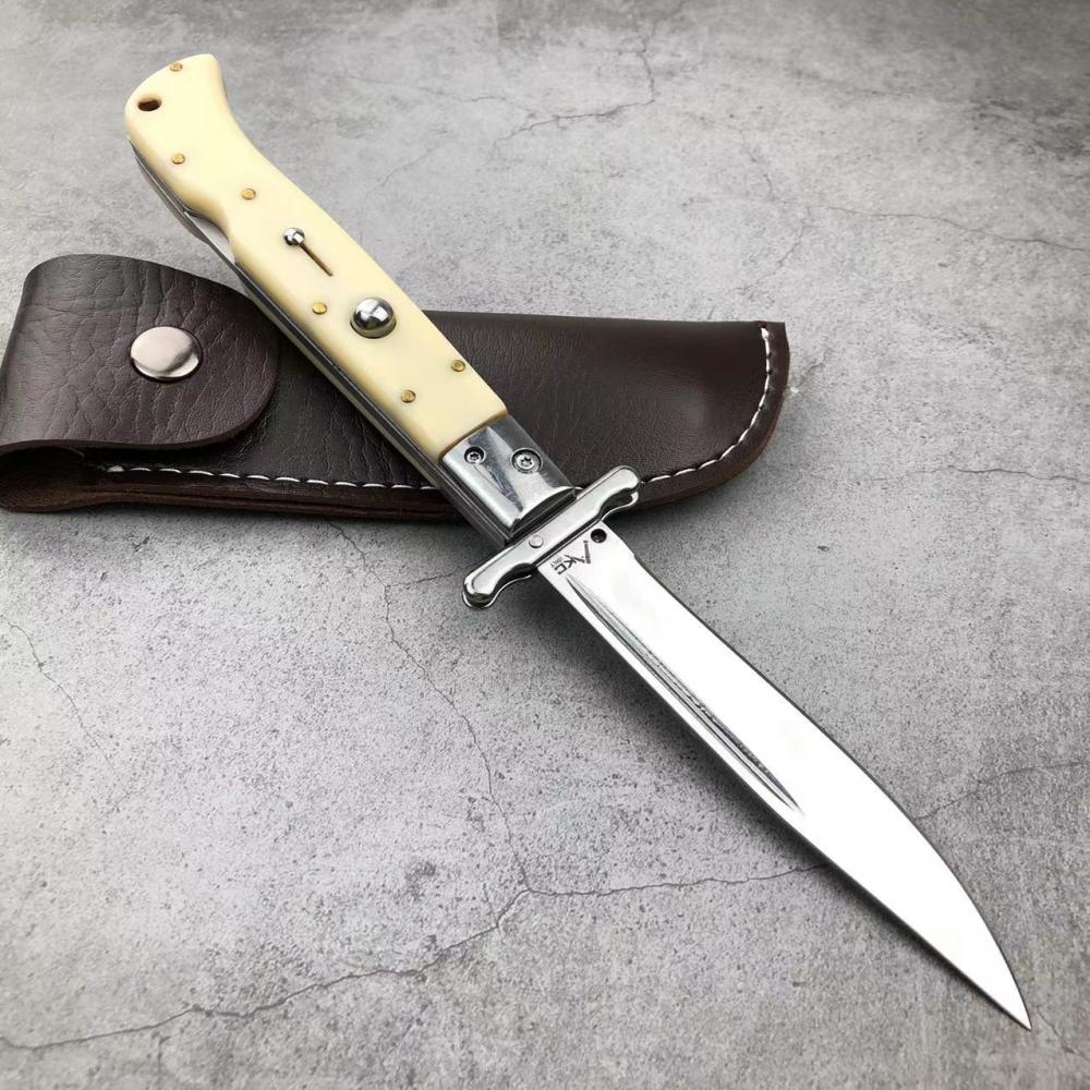 Spring Switch Blade Pocket Knife With Backlock