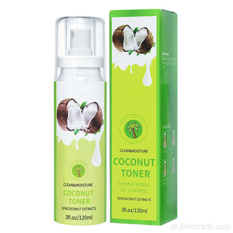 Spray de toner facial do extrato de coco de clareamento personalizado