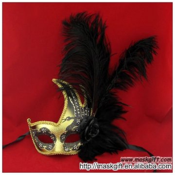 B006-BG Wholesale popular black and gold Halloween mask for party