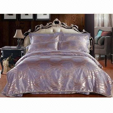 4-piece high-end luxury cotton sateen bedding set, long stapled cotton