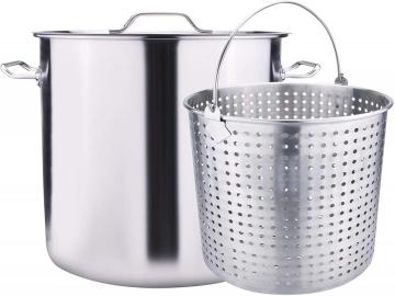 100Quart Stainless Steel Stock Pot with Basket