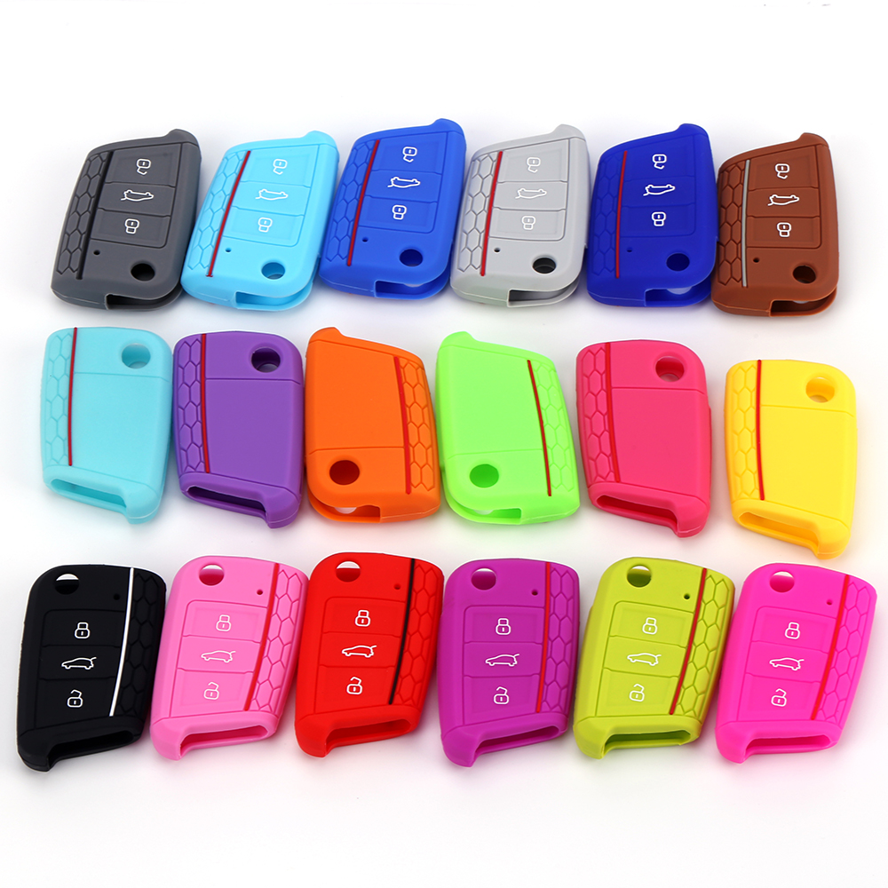 vw silicone car key case