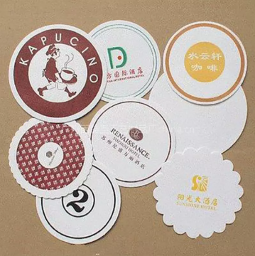 Wholesale cheap prices round or customized paper material tea hotel cup mat and lids