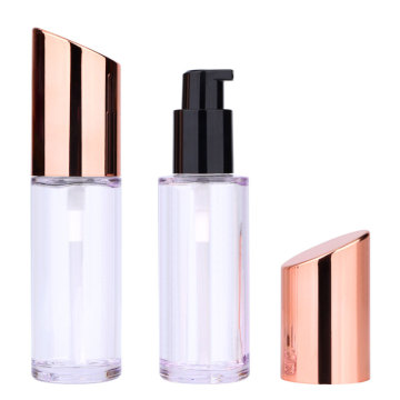 2022 New Round Shape Plastic Pump Bottle for Foundation - Cosmetic Packaging