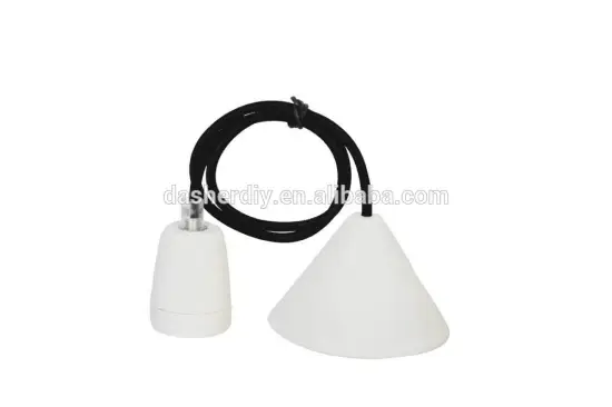 E27/E26 ceramic pendant lamp / lighting with plastic ceiling rose CE