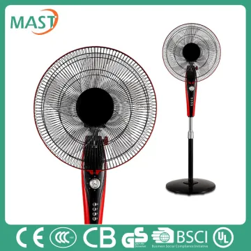 16 inch red electric stand fan with remote control