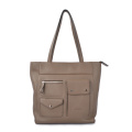 Leather Shoulder Bag with Pockets Everyday Market Bag