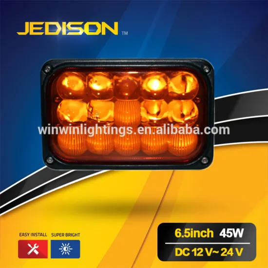 Yellow Car Motor DRL Driving hi/lo Headlight 6.5'' 45w led work light 4D CREES