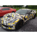 DIY Digital Printing Yellow Camo Vehicle Wrap Film