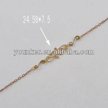 Fashion Flower Brass Decoration Chain Used For custom Jewelry
