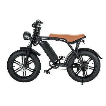 2023 New Style 20 Inch 750w Fat Tire 7 Speed Electric Mountain Bike with Lithium Battery