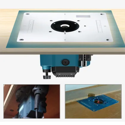 AOBEN Multifunctional Aluminium Router Table Insert Plate for Electric Wood Milling Trimming Machine Woodworking Benches