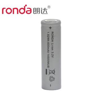 Cylindrical Cell IFR14500-600mAh 3.2V Cylindrical LiFePO4 Battery Factory