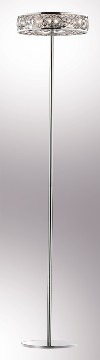 chrome floor lamp with K9 crystal,CE,UL approved