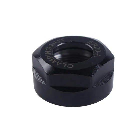 ER Collet Nuts for ER11A, ER16A, and ER20A Chucks: Black and Silver Hardened Versions