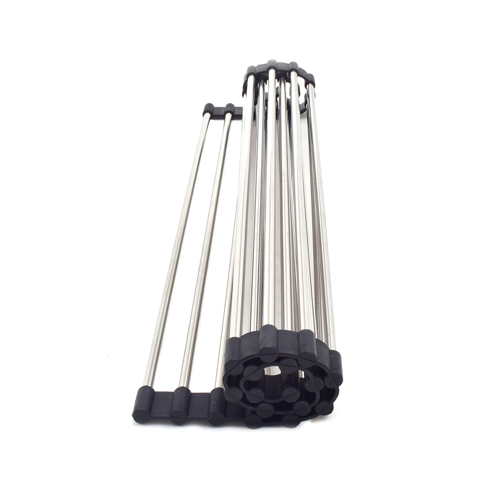 Black Roll Up Dish Drying Rack China Manufacturer