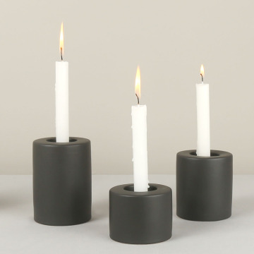 Latta in bianco e nero opaco può un unico supporto per candele per tè in ceramica: elevare l'arredamento della casa con stile e fascino