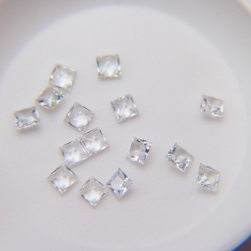 High Quality White Sapphire Square Princess Loose Stones