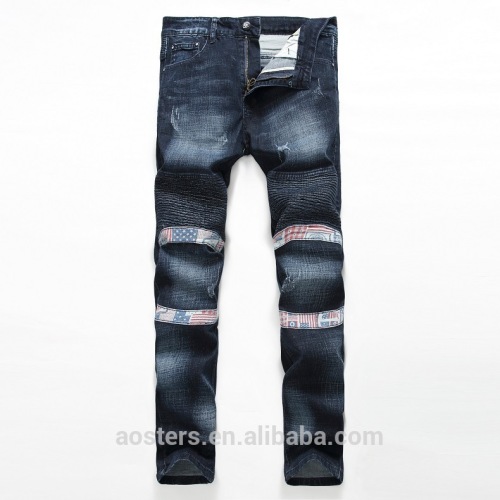 OEM custom high waist skinny jeans cotton blue denim jeans negotiate price