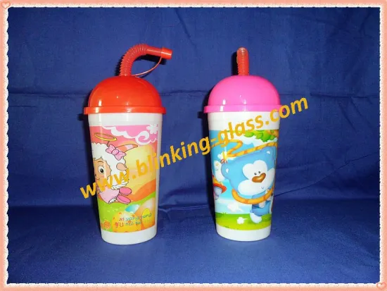 plastic cup with lid and straw