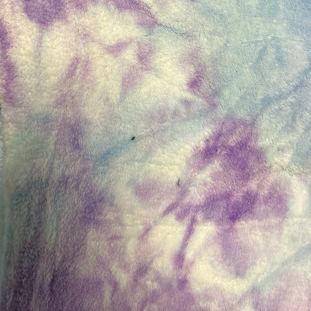 100% Polyester Tie dye printed Colorful Coral Fleece