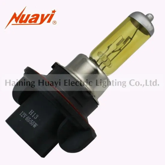 Yellow halogen bulb H13, auto headlamp, Automotive Quartz glass bulb