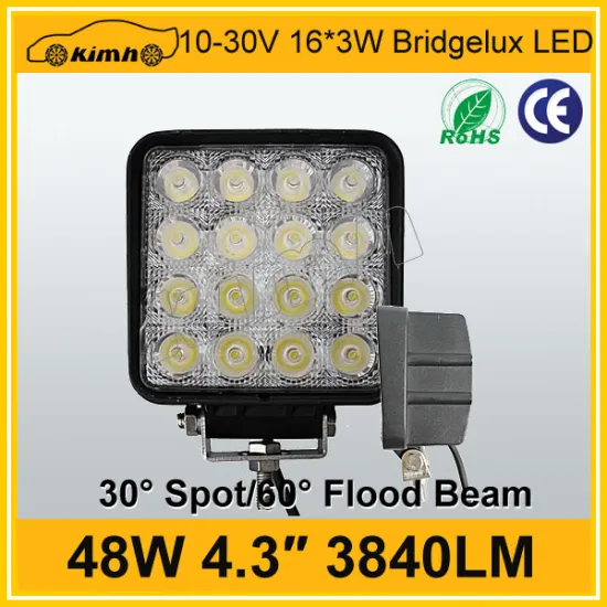 Super brightness 4.3inch 48W 3840LM led machine work light