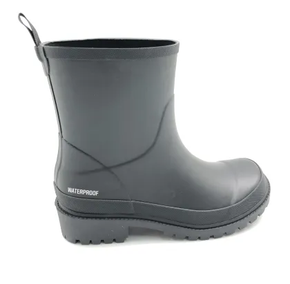 Matt Color Mid High Waterproof Rubber Rain Boots For Women