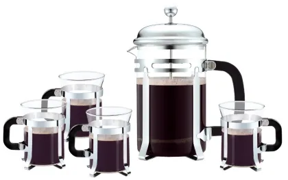 Borosilicate Glass French Press Set,stainless steel Coffee French Press Set,French Press Set With Cup