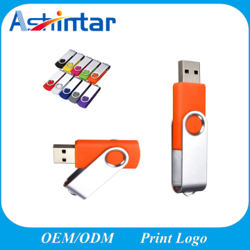 Swivel USB Stick Metal USB Flash Memory Plastic Twister USB Flash Drive