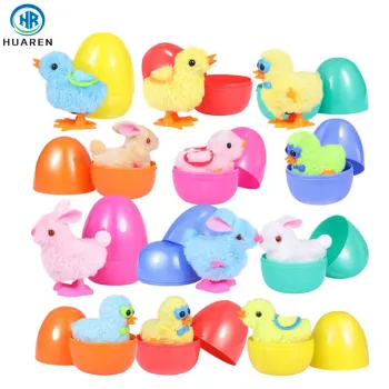 OEM/ODM Party Favors: Explore a Variety of Decorative Plush Jumping Baby Easter Egg Wind-up Toy Chickens