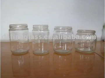 supply round shape wide mouth glass jar