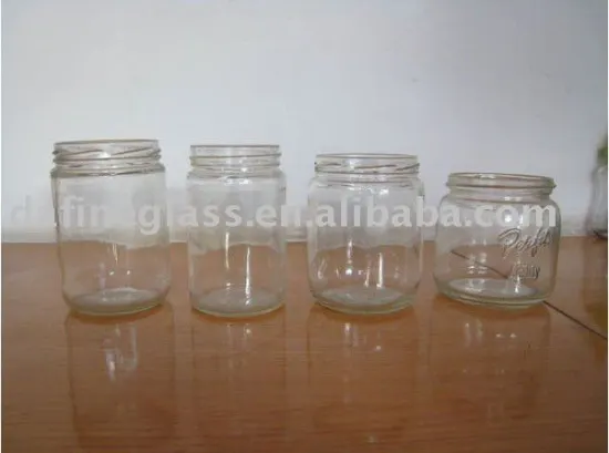 supply round shape wide mouth glass jar