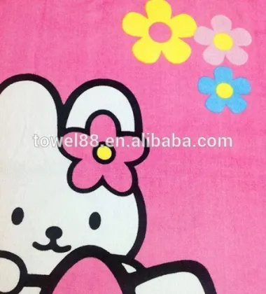 printed bath towel-cartoon characters-hello kitty