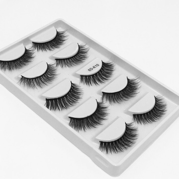 5pair natural length wholesale premium faux mink eyelashes