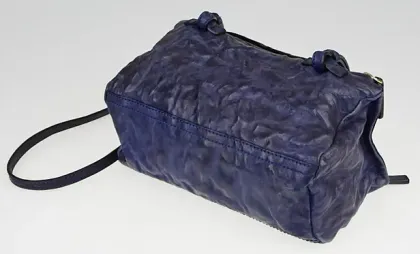 Deep Sea Blue Distressed Multi-Pocket Handbag