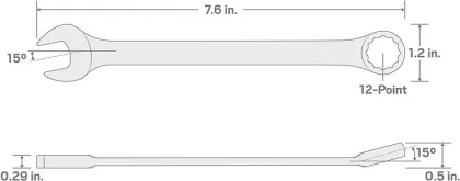 YUHANG 14mm 12 Point Combination Spanner Wrench