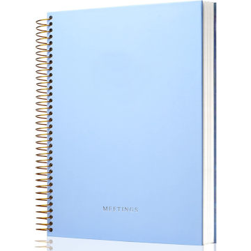 Custom Blue Spiral Notebook A5 Corporate Meeting Planner Organizer