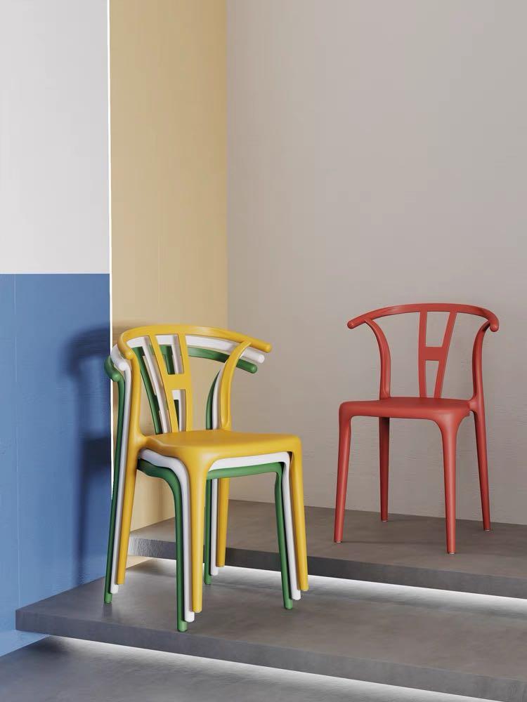 Colorful stackable outdoor chair