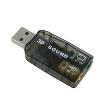 CAA External 5.1 USB 3D Audio Sound Card Adapter For PC Deaktop create a Microphone and Audio jack out from any PC USB port