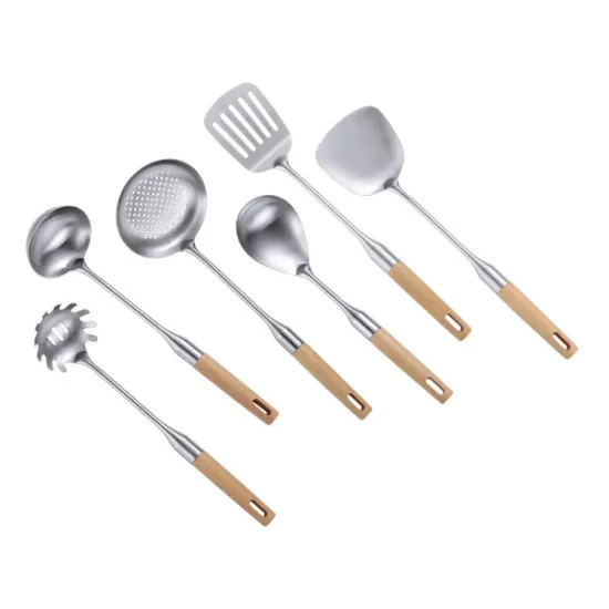 Hot-Sale Heat-Resistant Utensil Kitchenware Cooking Set with Printed Handle