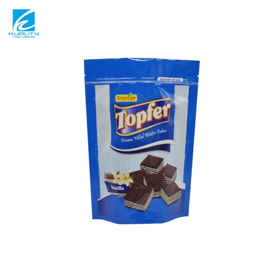 Plastic Stand Up Ziplock Packaging 9x13cm Frosted Bags for Biscuits