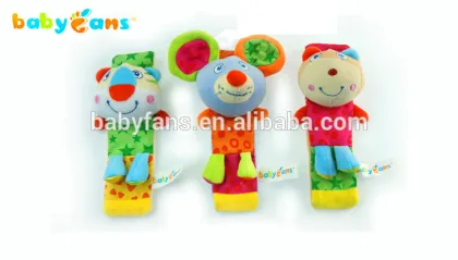 lovely baby rattle baby infant teether baby plush rattle toy