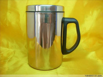 stainless steel cup with stainless steel handle