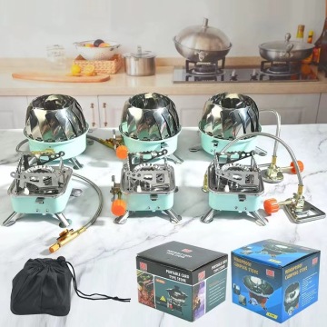 Portable Electronic Ignition Mini Gas Stove for Camping and Hiking