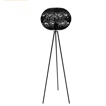 Wholesale Factory Vintage Indoor Rattan Floor Lamp for Living Room