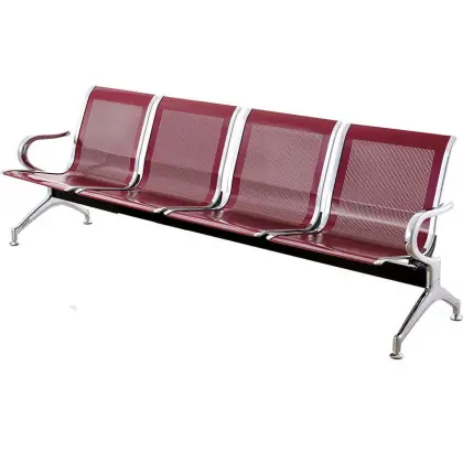Durable Stainless Steel Seating Bench for Public Spaces: Airport and Hospital Waiting Chairs